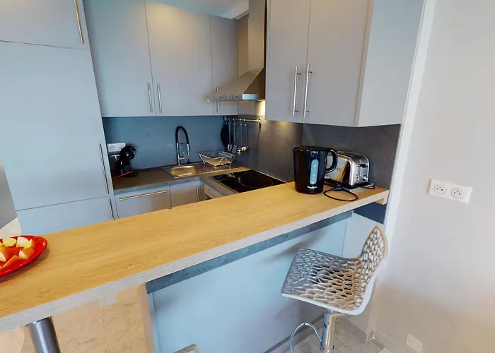 דירה Superbe 2p Au 5eme Etage Avec Terrasse Face A La Et Parking Prive - Menton, Garavan - Fr-1-196-293 מנטון